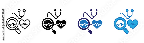 Schilderij op canvas Diagnosis Icon Multi Style Vector Illustration