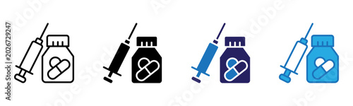 Treatment Icon Multi Style Vector Illustration