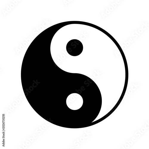 Photos Yin yang symbol vector icon