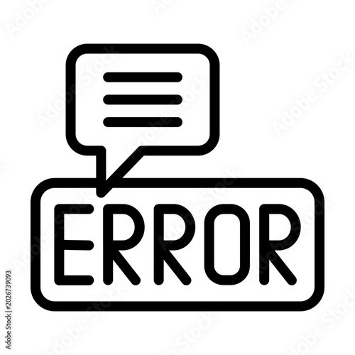 Fotografie Error Message Vector Icon