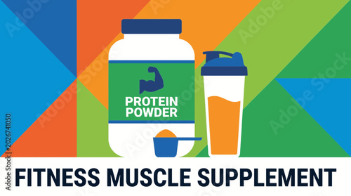 Obraz na płótnie Protein Powder Supplement Fitness Muscle