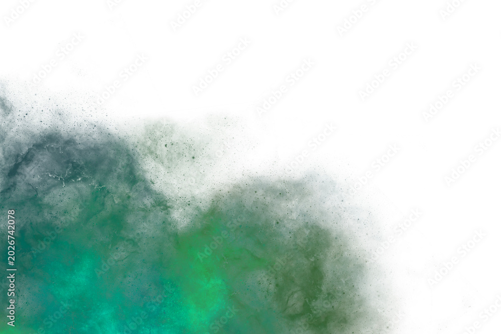 Fototapeta premium Abstract Emerald Green Nebula Smoke Overlay PNG Transparent Background