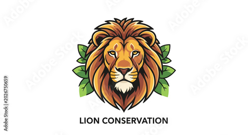 Foto Lion Face Close Up Portrait.