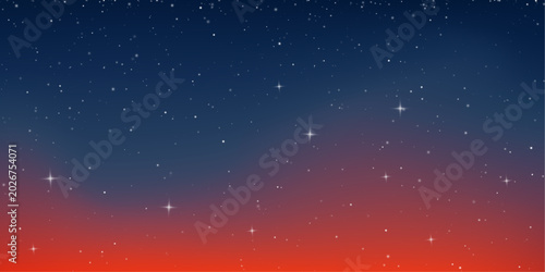 Tableau sur toile A glowing night sky reveals countless stars above snowy cliffs