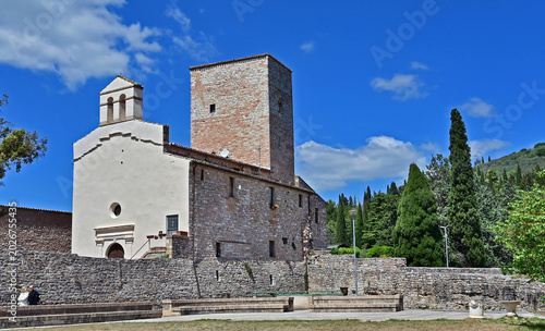 Spello, torri, mura, camminamenti e fortificazioni della città medievale, Umbria, Italia