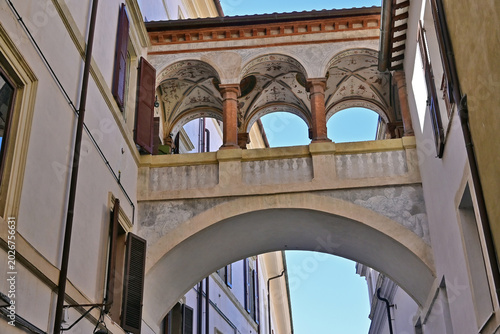 Spoleto,  la loggia affrescata di Palazzo Pagani , Perugia. Umbria