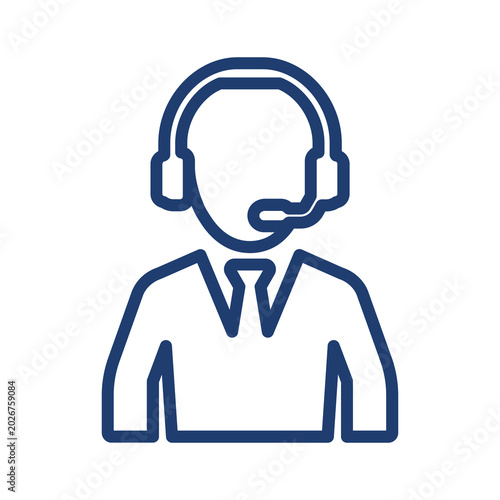 Customer support agent icon isolated on transparent background