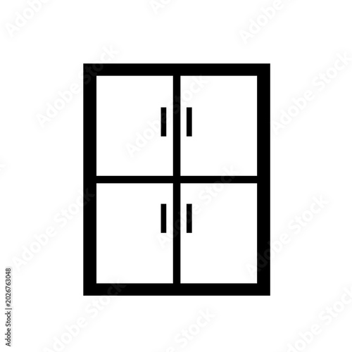 Fotografi Wall-mounted wardrobe, double-door refrigeration, dish, fireproof linen, bookcas