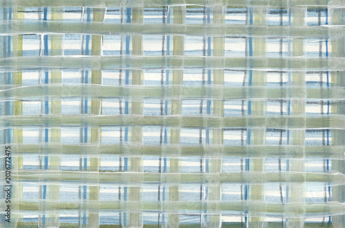 Fondo de acuarela de cuadros tipo escoces. Patrón realizado en acuarela. Fondo vintage. Hecho a mano con textura real. Efecto diluido en tonos azules y verdes
