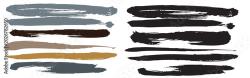 Photos Handdrawn black charcoal effect brush strokes vector