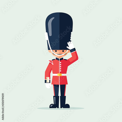 Фотография British Guard Soldier Wearing Red Uniform.