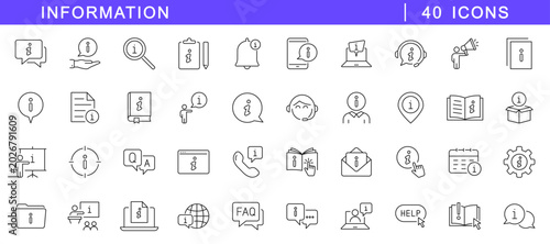 Εκτύπωση καμβά Information icon set