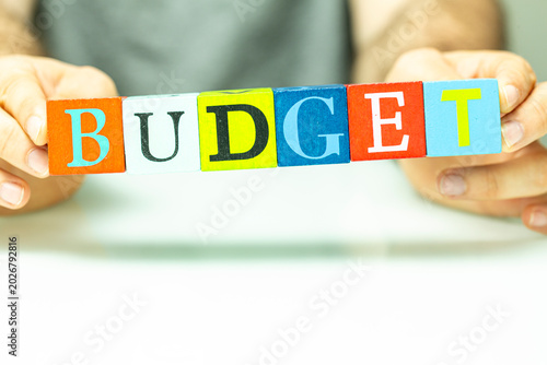 Budget word spelled with co...