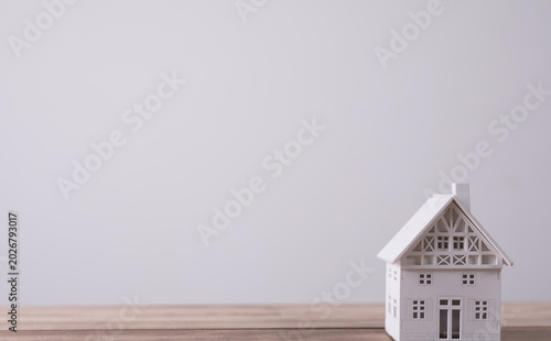 A simple white house model ...