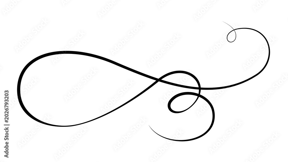 Obraz premium PNG Elegant swirling decorative flourish on transparent background