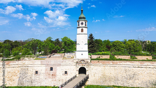 Billede på lærred Clock Tower (Sahat Kula) is one of the entrances to the Kalemegdan Fortress, in Belgrade, the main city of Serbia