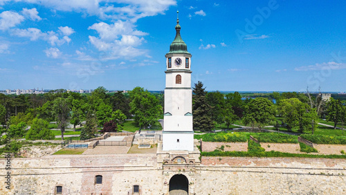 Obraz na płótnie Clock Tower (Sahat Kula) is one of the entrances to the Kalemegdan Fortress, in Belgrade, the main city of Serbia