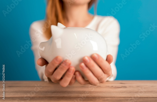 Image of a woman holding a ...