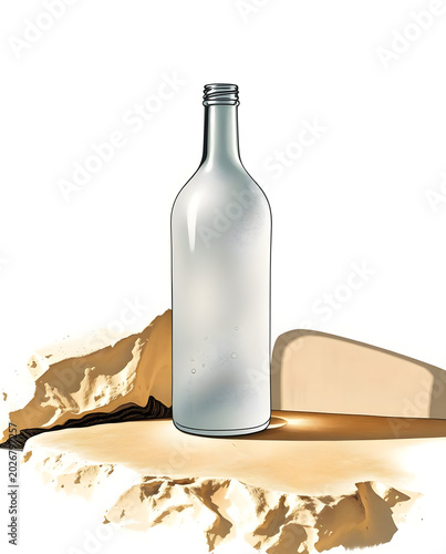a frosted translucent bottle