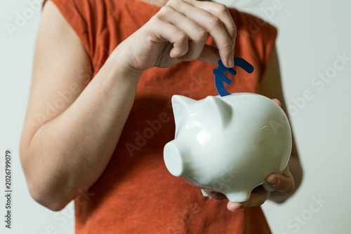 Saving money concept euro s...