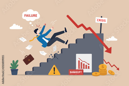 Photos Business risk, mistake or failure, challenge or problem and difficulty, accident