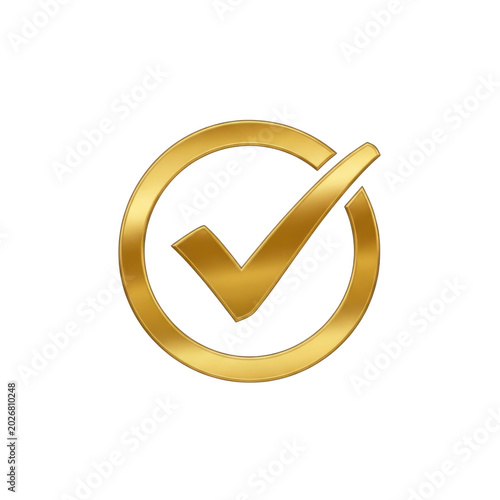 Gold checkmark icon for success or approval
