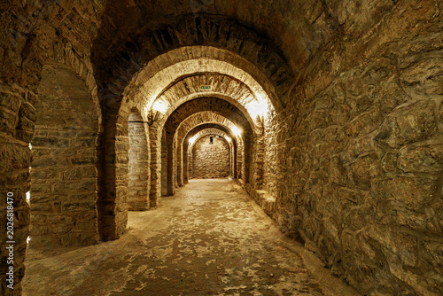 Bild auf Leinwand Abbey of Saint Martin du Canigou