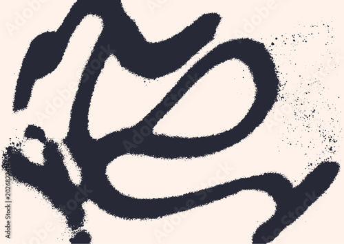 Ink brushstroke, abstract texture. Modern art, grunge style background, irreg...