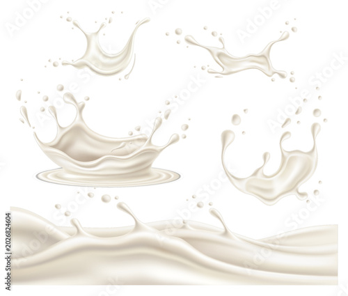 Fotografie Splashes of milk