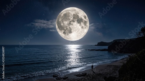 moon over the sea