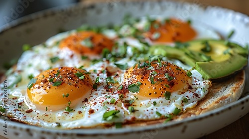 Keto breakfast bed eggs avocado coffee soft linens bright natural light cozy lifestyle aesthetic