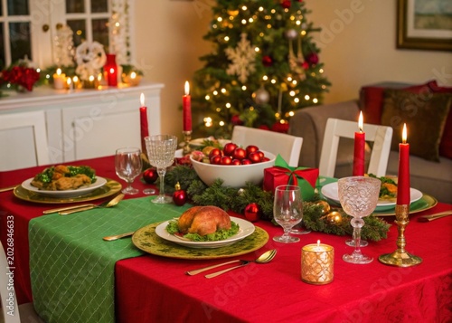 Festive Holiday Dinner Celebration