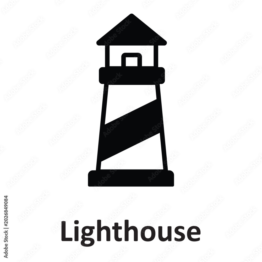 Naklejka premium Lighthouse Vector Icon which can easily modify or edit