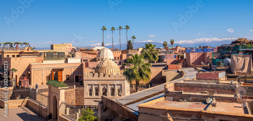 Vibrant Marrakech Medina with Traditional Moroccan Architecture