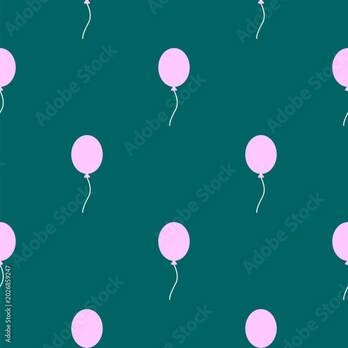 Seamless pattern of simple flat balloon illustration
