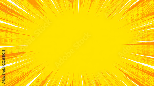 Explosion of bright yellow and orange streaks, creating a dynamic and energetic background effect that conveys a sense of action and excitement. Perfect for impact and emphasis