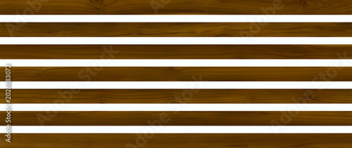 Photos Horizontal wooden slats on white background, dark brown timber planks pattern, m