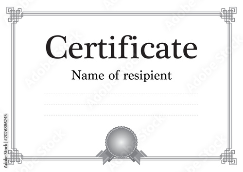 Certificate of completion template.