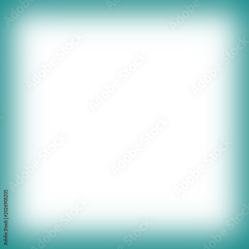 Green blue frame blur gradient vignette square shape isolated soft simple plain empty fade aquamarine turquoise teal color border png