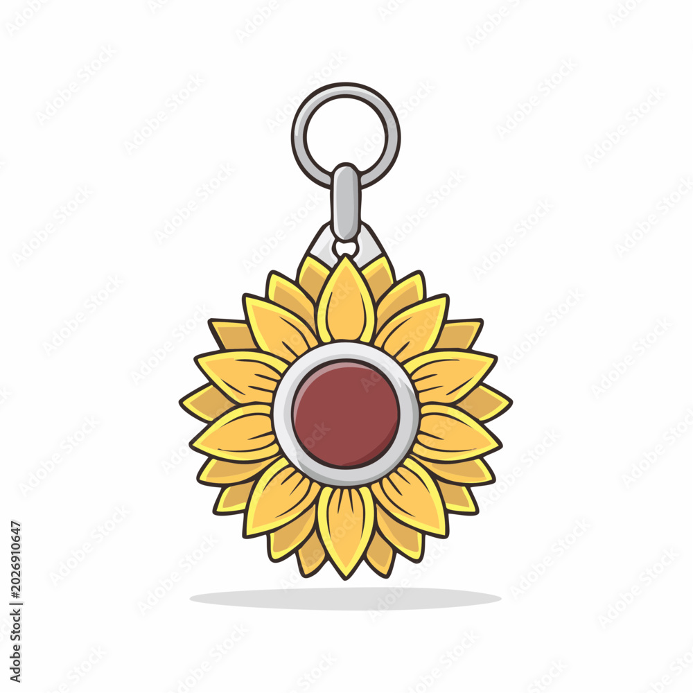 Fototapeta premium Sunflower Keychain Charm