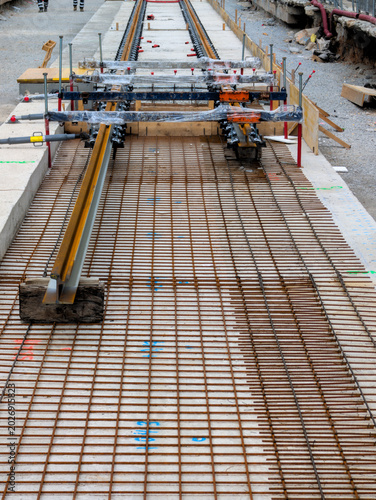 Foto Obras de construcción de una via férrea