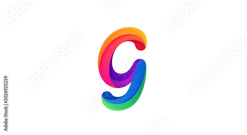 Vibrant multicolored spiral with rainbow gradient and glossy finish