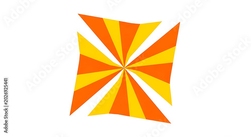 Vibrant orange and yellow starburst with radial gradient, vector-style