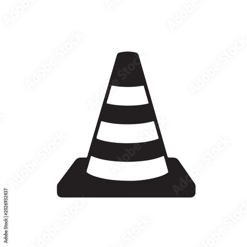 Cone Construction signal icon vector illustration