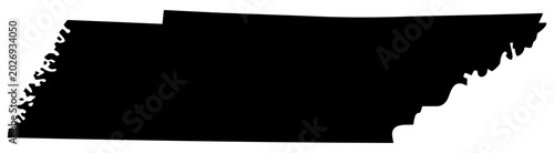 фотографія tennessee state map silhouette