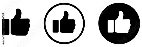 Konstfotografi thumb up social icon set