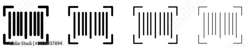 Konstfotografi Set of barcode scanning icons