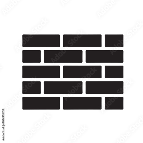 Brick Wall icon vector icon. Simple element illustration. Brick Wall symbol design.