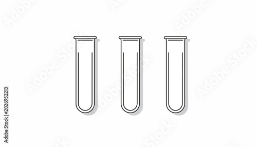 Tableau sur toile Laboratory test tubes, glassware, science equipment, lab tools, medical icons