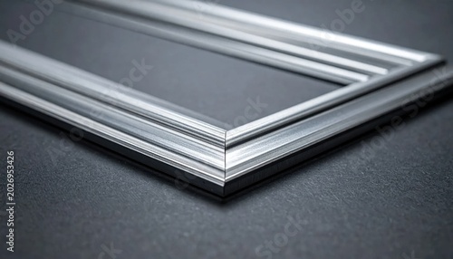 Macro closeup of a classic silver picture frame border edge with intricate relief carving, luxury home decor styling, elegant metallic textured molding